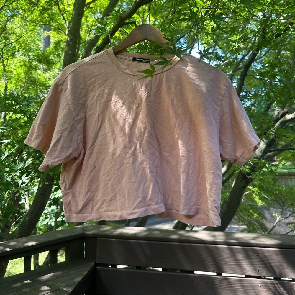Talentless Peach Color Crop Top